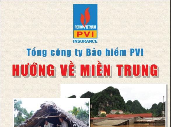 Bảo hiểm PVI hướng về miền Trung thân yêu